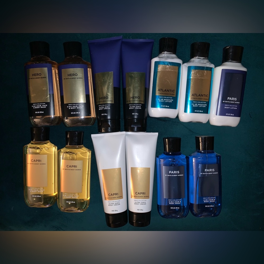 Bath and body works mens bundle lotions shower gel and creams